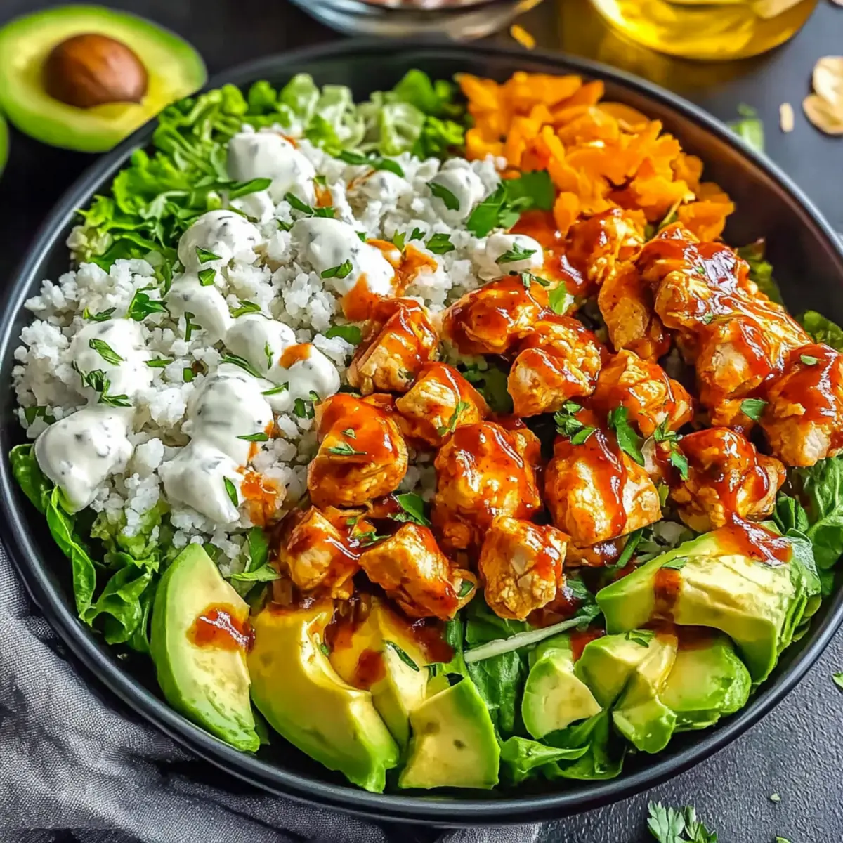 Irresistible Buffalo Chicken Bowls | Perfect for Meal Prep